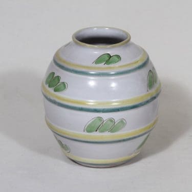 Arabia ARA maljakko, käsinmaalattu, suunnittelija Kurt Ekholm, käsinmaalattu