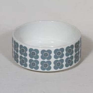 Arabia Veera kulho, siniharmaa, suunnittelija Esteri Tomula, serikuva, pieni, retro