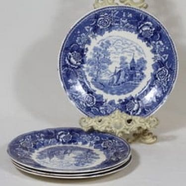 Arabia Maisema lautaset, matala, 4 kpl, suunnittelija , matala, kuparipainokoriste