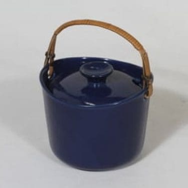 Arabia koristelematon marmelaadirasia, sininen lasite, suunnittelija , pieni