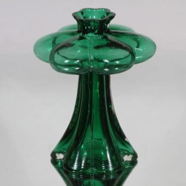 Riihimäen lasi Päivänkukka maljakko, vihreä, suunnittelija Helena Tynell,