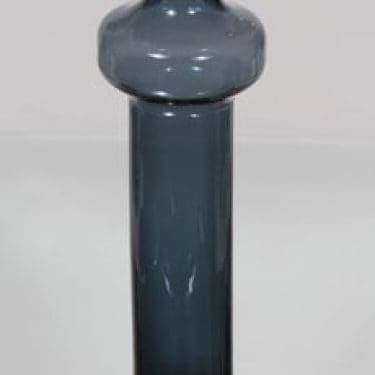 Riihimäen lasi Katedraali maljakko, siniharmaa, suunnittelija Helena Tynell,