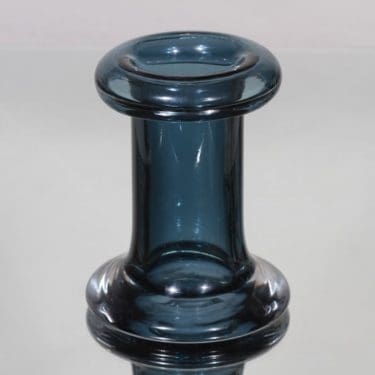 Riihimäen lasi Rulla maljakko, siniharmaa, suunnittelija Tamara Aladin,