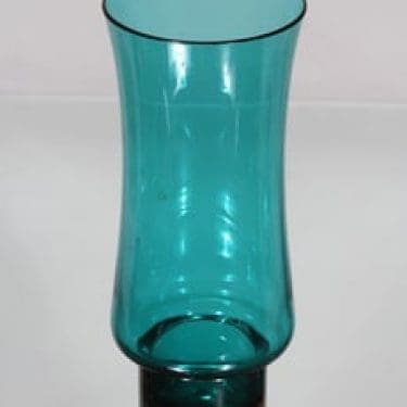 Riihimäen lasi maljakko, turkoosi, suunnittelija ,