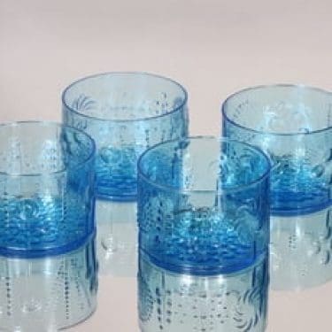 Nuutajärvi Flora jälkiruokakulhot, 20 cl, 4 kpl, suunnittelija Oiva Toikka, 20 cl