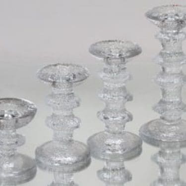 Iittala Festivo kynttilänjalat, eri kokoja, 4 kpl, suunnittelija Timo Sarpaneva, eri kokoja