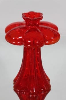 Riihimäen lasi Päivänkukka maljakko, punainen, suunnittelija Helena Tynell, suuri