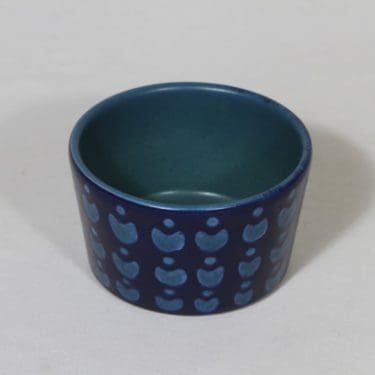 Kupittaan savi kulho, käsinmaalattu, suunnittelija Raili Suvanto, käsinmaalattu, pieni, signeerattu