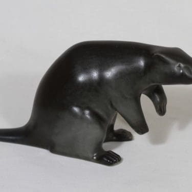 Arabia eläinfiguuri, majava, suunnittelija Ulf Tikkanen, majava, suuri