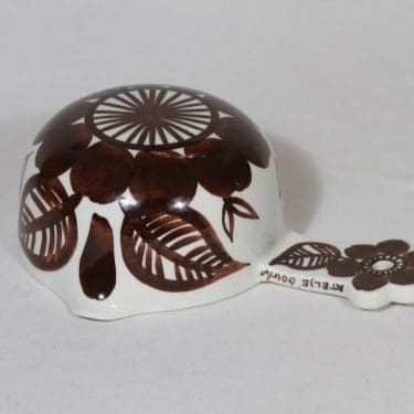 Arabia Köökki kauha, käsinmaalattu, suunnittelija Gunvor Olin-Grönqvist, käsinmaalattu, signeerattu