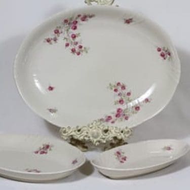 Arabia kukkakuvio vadit, 3 kpl, suunnittelija , soikea, siirtokuva