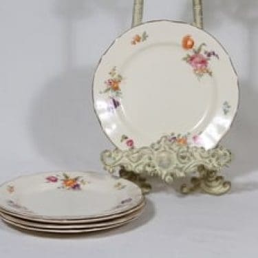 Arabia Kesäkukka lautaset, 5 kpl, suunnittelija , pieni, siirtokuva