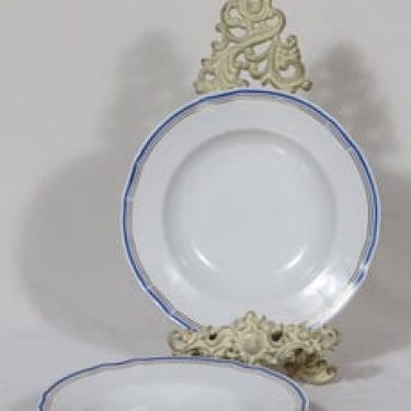 Arabia Lotta lautaset, syvä, 4 kpl, suunnittelija Reinhard Richter, syvä, raitakoriste