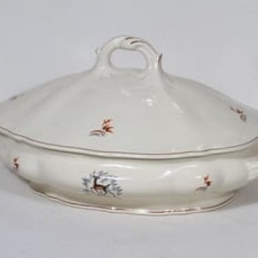 Arabia Kauris liemikulho, suunnittelija Tyra Lungren, siirtokuva, art deco