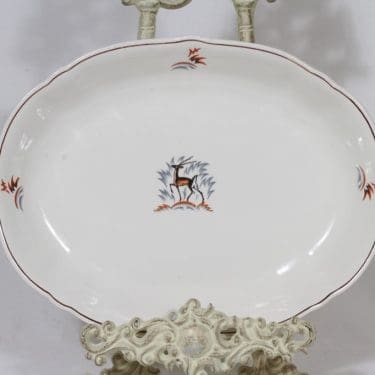 Arabia Kauris vati, suunnittelija Tyra Lungren, soikea, siirtokuva, art deco