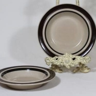 Arabia Ruija lautaset, syvä, 2 kpl, suunnittelija Raija Uosikkinen, syvä