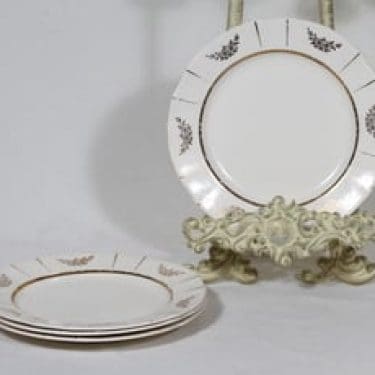 Arabia Irja lautaset, pieni, 4 kpl, suunnittelija , pieni, painokoriste, kultakoriste
