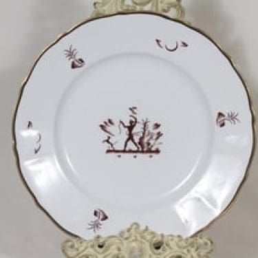 Arabia Diana lautanen, matala, suunnittelija Einar Forseth, matala, siirtokuva, art deco