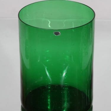 Nuutajärvi Purtilo maljakko, vihreä, suunnittelija Kaj Franck, suuri