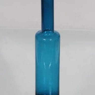 Riihimäen lasi Koristepullo koristepullo, turkoosi, suunnittelija Nanny Still,