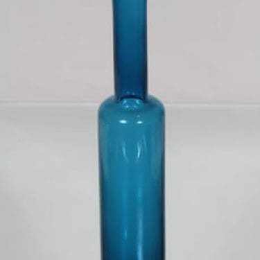 Riihimäen lasi Koristepullo koristepullo, turkoosi, suunnittelija Nanny Still,