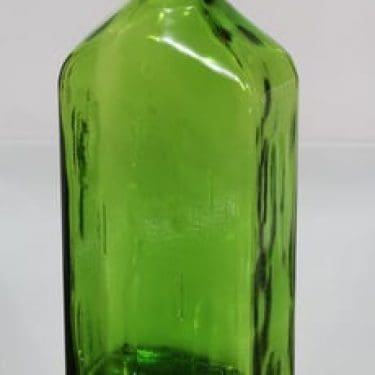 Riihimäen lasi Lankkupullo koristepullo, nurmikonvihreä, suunnittelija Helena Tynell, suuri