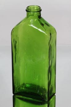 Riihimäen lasi Lankkupullo koristepullo, nurmikonvihreä, suunnittelija Helena Tynell, suuri