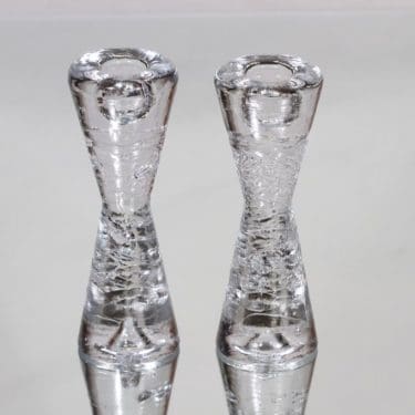 Iittala Arkipelago kynttilänjalat, kirkas, 2 kpl, suunnittelija Timo Sarpaneva, pieni