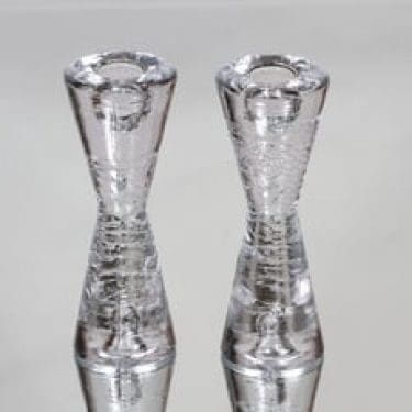 Iittala Arkipelago kynttilänjalat, kirkas, 2 kpl, suunnittelija Timo Sarpaneva, pieni