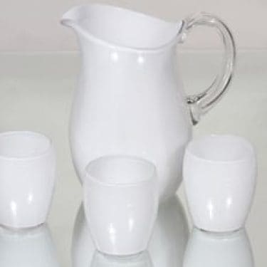 Iittala 2192 kaadin ja lasit, valkoinen, 3 kpl, suunnittelija Maire Gullichsen,
