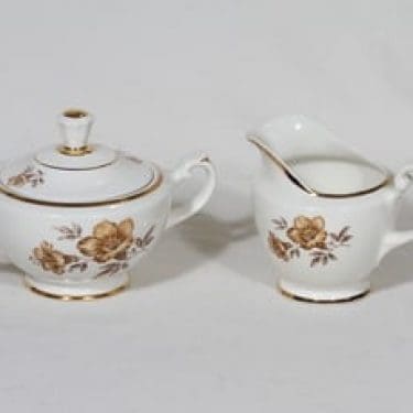 Arabia Myrna sokerikko ja kermakko, suunnittelija Olga Osol, serikuva