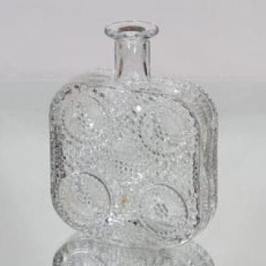 Riihimäen lasi Grapponia koristepullo, kirkas, suunnittelija Nanny Still,