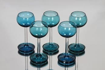 Riihimäen lasi Harlekiini liköörilasit, 3 cl, 5 kpl, suunnittelija Nanny Still, 3 cl, pieni