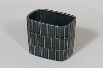 Arabia 388-2 maljakko, turkoosi, suunnittelija Göran Bäck, pieni, funktionalismi