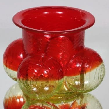 Riihimäen lasi 1301 maljakko, signeerattu, suunnittelija Nanny Still, signeerattu, retro