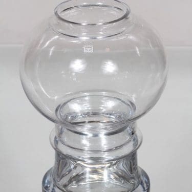 Riihimäen lasi 1969 kynttilälyhty, kirkas, suunnittelija Tamara Aladin,