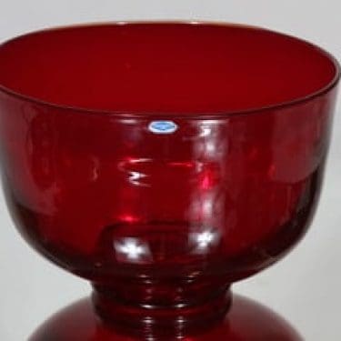 Nuutajärvi kulho, signeerattu, suunnittelija Heikki Orvola, signeerattu, suuri