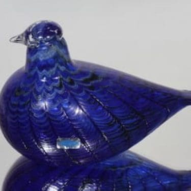 Nuutajärvi Sampo yrityslintu, signeerattu, suunnittelija Oiva Toikka, signeerattu, filigraani, tilaustyö