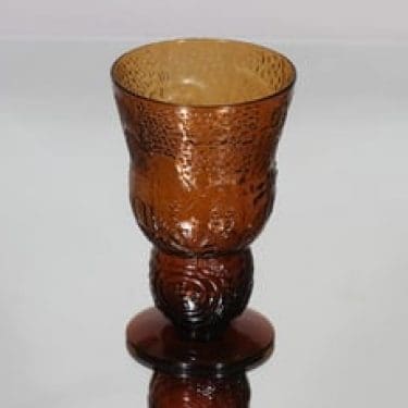 Nuutajärvi Fauna viinilasi, signeerattu, suunnittelija Oiva Toikka, signeerattu