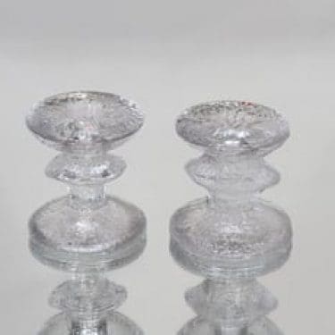 Iittala Festivo kynttilänjalat, kirkas, 2 kpl, suunnittelija Timo Sarpaneva, pieni