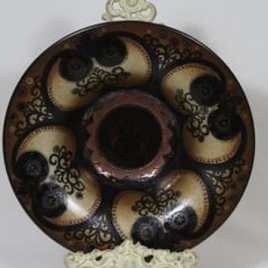 Arabia kulho, käsinmaalattu, suunnittelija Hilkka-Liisa Ahola, käsinmaalattu, suuri, signeerattu