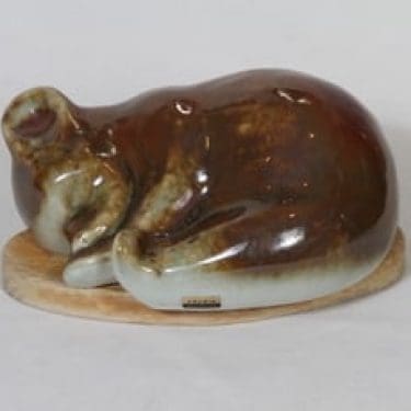 Arabia eläinfiguuri, karhu, suunnittelija Richard Lindh, karhu, käsinmaalattu, signeerattu, suuri