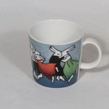 Arabia muki, Tanssiinkutsu, suunnittelija Heljä Liukko-Sundström, Tanssiinkutsu, serikuva, jänisaihe