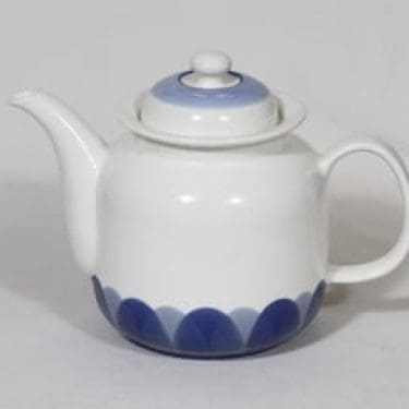 Arabia Pudas Arctica kahvikaadin, sininen, suunnittelija Inkeri Leivo, serikuva