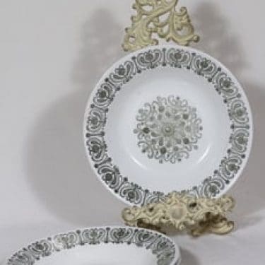 Arabia Sampo lautaset, syvä, 3 kpl, suunnittelija Raija Uosikkinen, syvä, serikuva