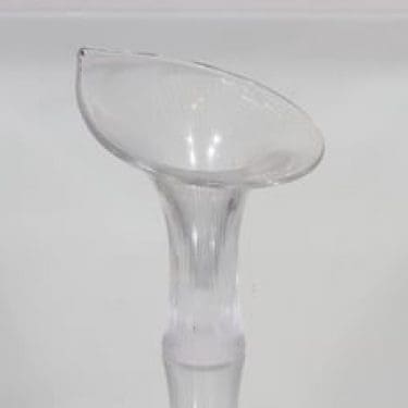 Iittala 2380 maljakko, viivahiottu, suunnittelija Tapio Wirkkala, viivahiottu, pieni