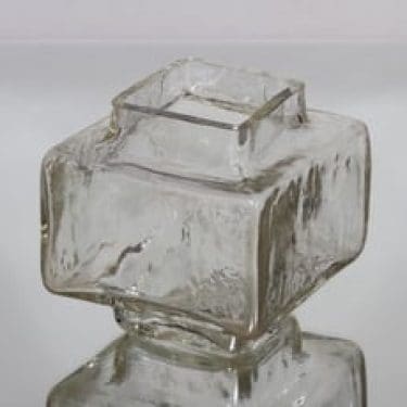 Riihimäen lasi Palkki maljakko, kirkas, suunnittelija Helena Tynell,