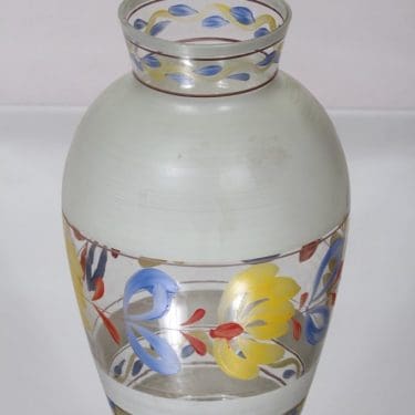 Kauklahden lasi maljakko, käsinmaalattu, suunnittelija , käsinmaalattu, suuri