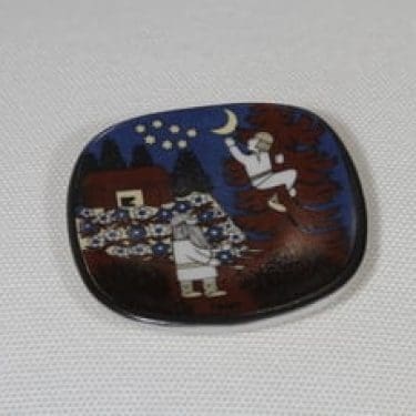 Arabia vuosilautanen, 1987, suunnittelija Raija Uosikkinen, 1987, pieni, serikuva, Kalevala-aihe