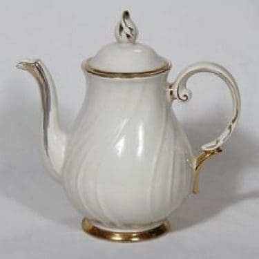 Arabia Kultakoriste kahvikaadin, 1 l, suunnittelija Olga Osol, 1 l, kullattu